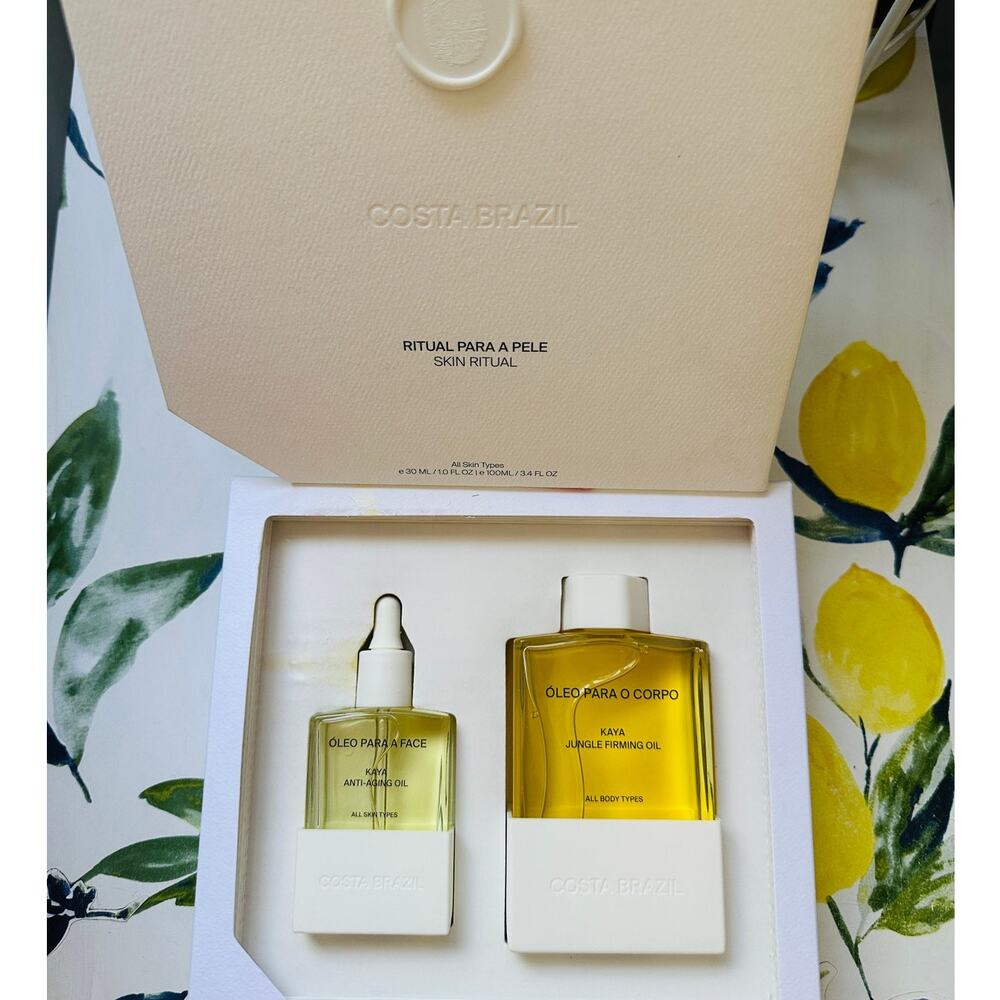 $225 NEW Costa Brazil Skin Ritual Set – Kaya Anti Aging Oil + Jungle Firming Oil